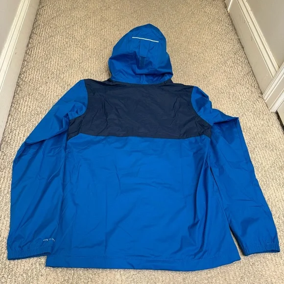 Columbia Jacket Coat Omni Tech Hood Fleece Lined Size XL Blue